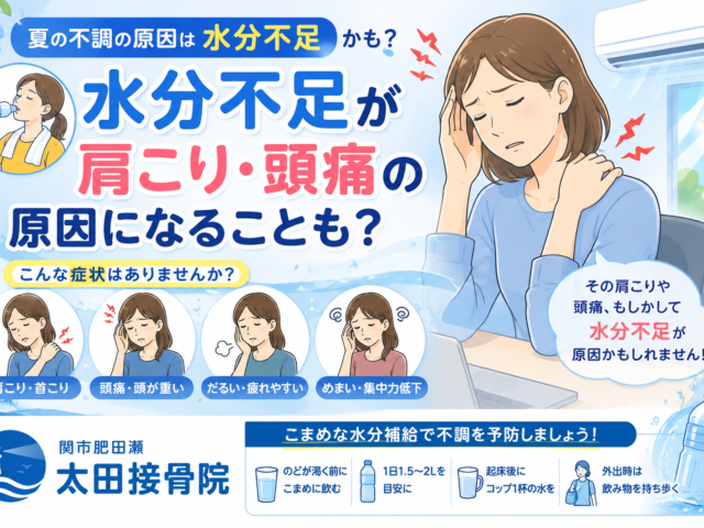 水分不足が肩こり・頭痛の原因になることも？