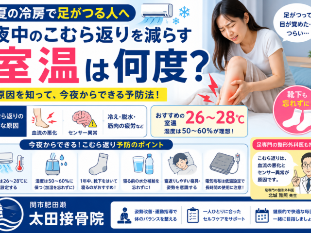 夏の冷房で足がつる？夜中のこむら返りを予防するポイント