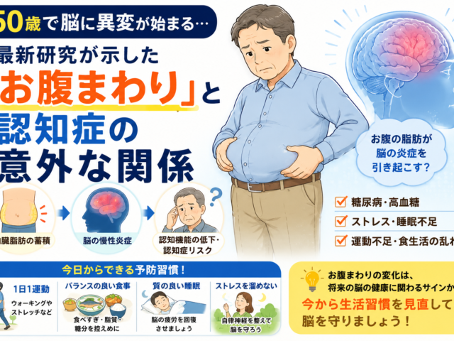 50歳から気をつけたい「お腹まわり」と脳の健康｜内臓脂肪と認知機能の意外な関係